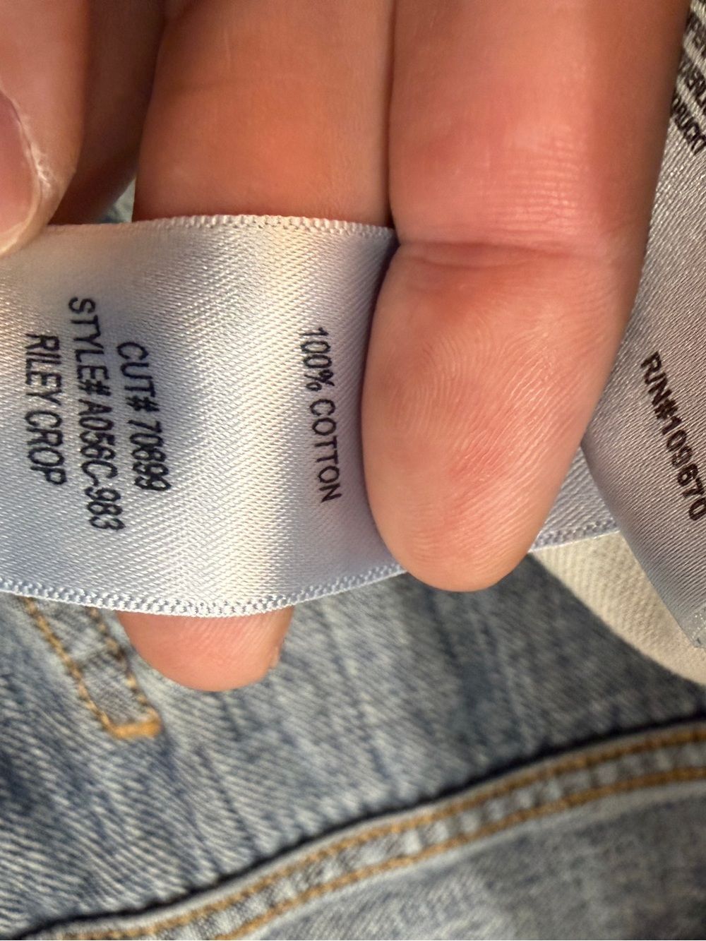 Agolde Riley High Rise Straight Crop In Frequency Size 30 - Picture 7 of 14